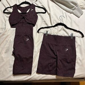 Gymshark Sports Bra, Shorts, and Leggings Set